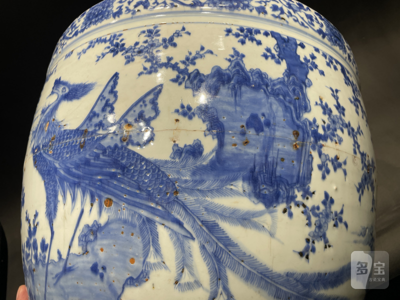明嘉靖 青花五伦图大缸 - 图12